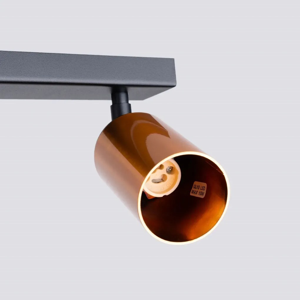 Listwa oświetleniowa WINX 6L czarna/miedź SOLLUX LIGHTING