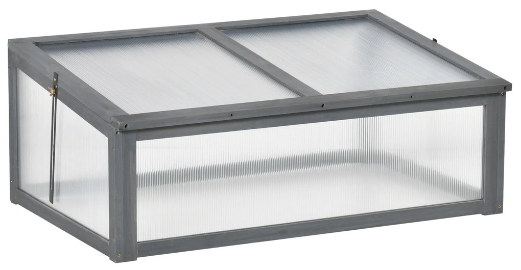 Outsunny Mini-szklarnia, mała szklarnia ogrodowa z płytami PC, Dobra przepuszczalność światła, 100D x 65S x 40W cm