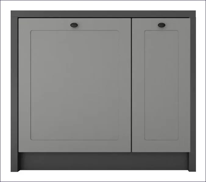 Wyspa kuchenna grafit + dąb artisan - Cristal 3X