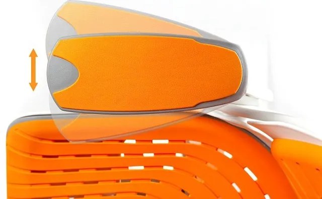 Fotel ergonomiczny Wau Elastomer, zgodny z normą BHP