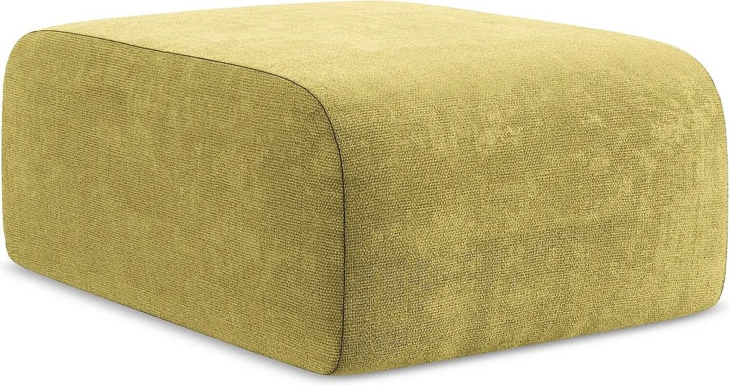 Pufa - z tkaniny szenilowej - limonkowy - LANI