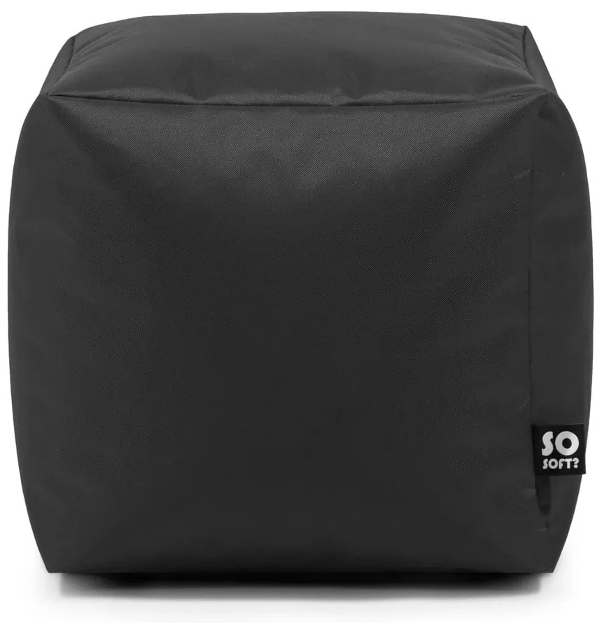 Ciemnoniebieski dziecięcy worek do siedzenia z imitacji skóry Cube M – So Soft?