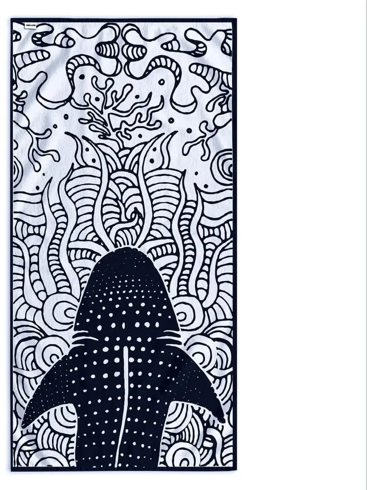 Ciemnoniebieski ręcznik plażowy 90x180 cm Shark – DecoKing