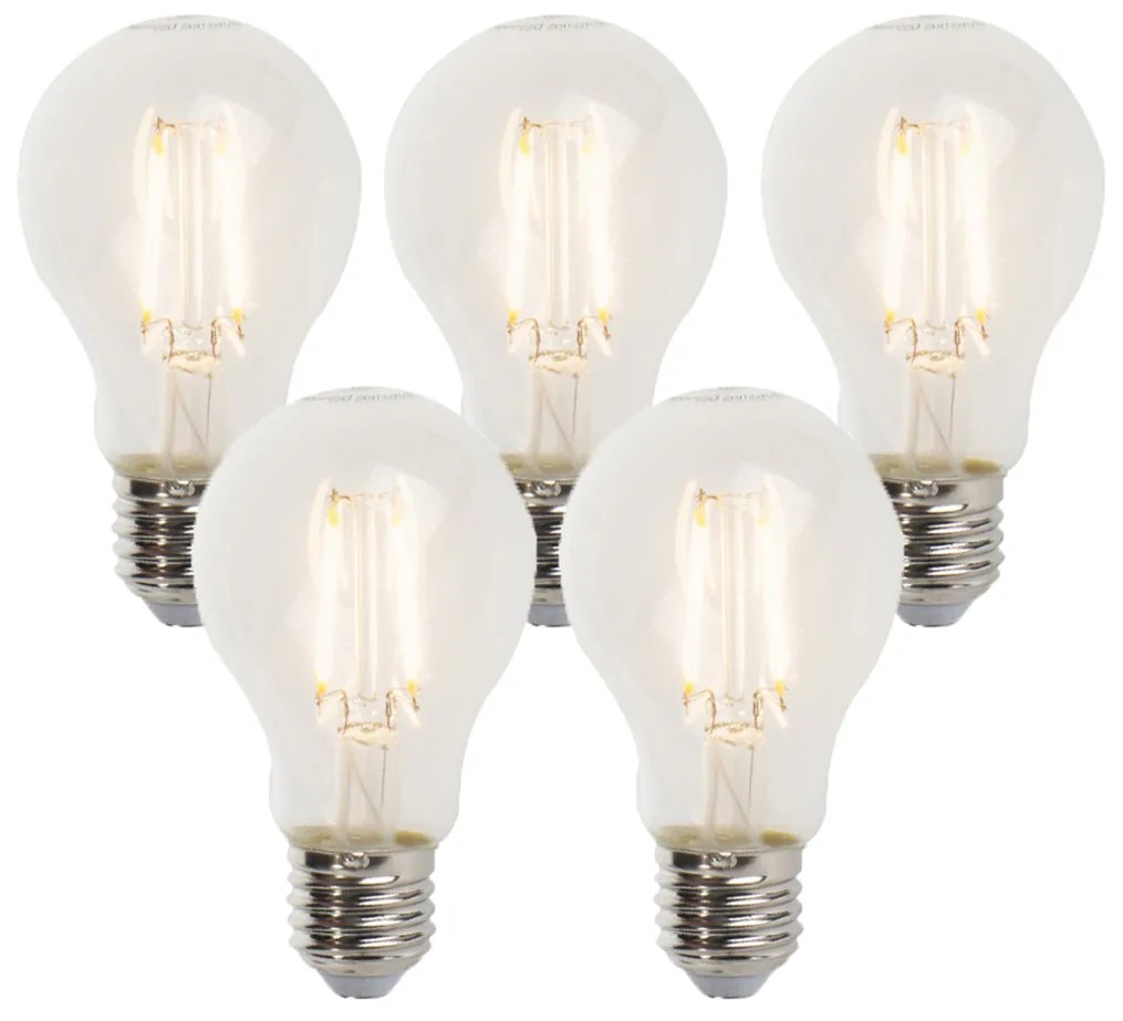 Zestaw 5 żarówek LED E27 z możliwością ściemniania A60 5W 470lm 2700K