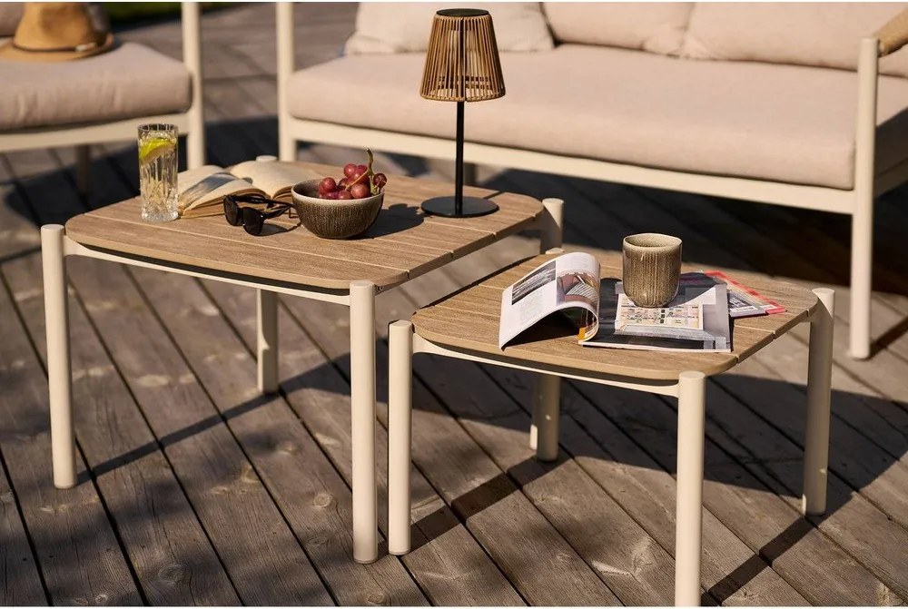 Szarobeżowe kamionkowe filiżanki zestaw 4 szt. 360 ml Viola – House Nordic