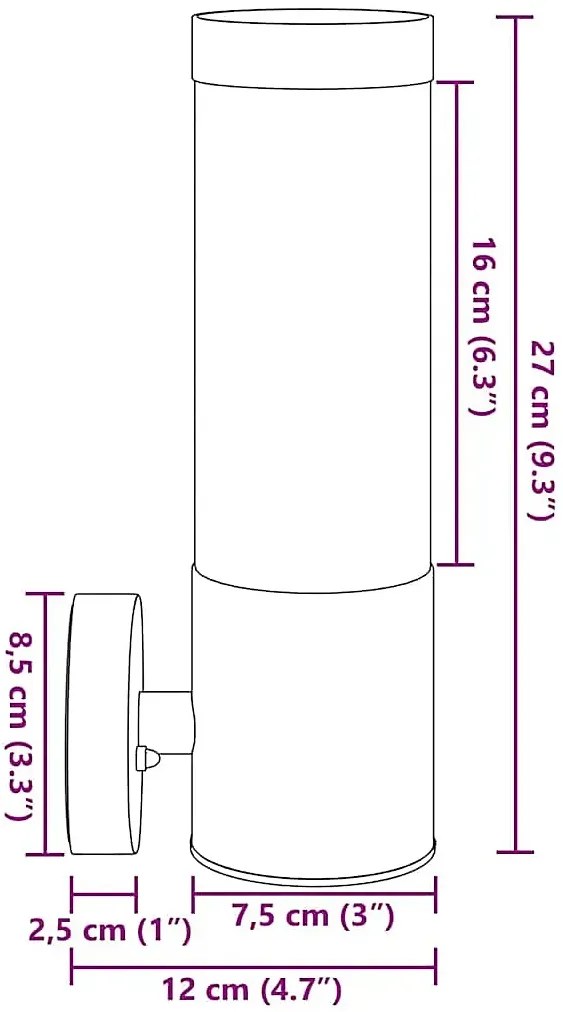 Zestaw czarnych kinkietów zewnętrznych F020-Selivo