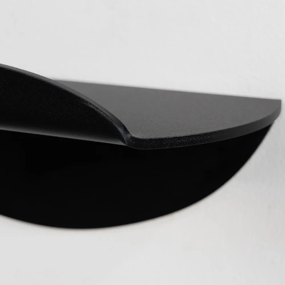 Czarna metalowa półka 34 cm Pipa – Spinder Design