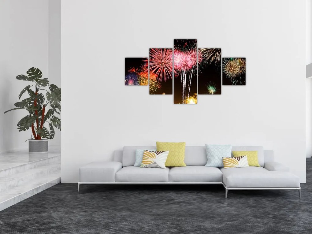 Obraz fajerwerków (125x70 cm)