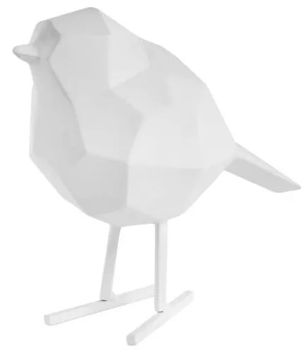 Biała figurka dekoracyjna w kształcie ptaszka PT LIVING Bird Small Statue