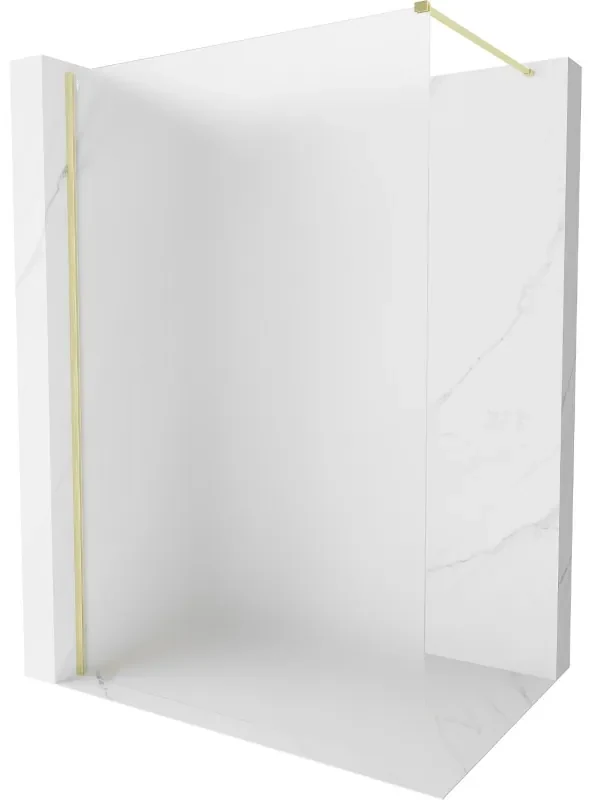 Mexen Kioto-X ścianka prysznicowa Walk-in 80 x 200 cm, szron 10 mm, złota szczotkowana - 800-080-101-55-30-X