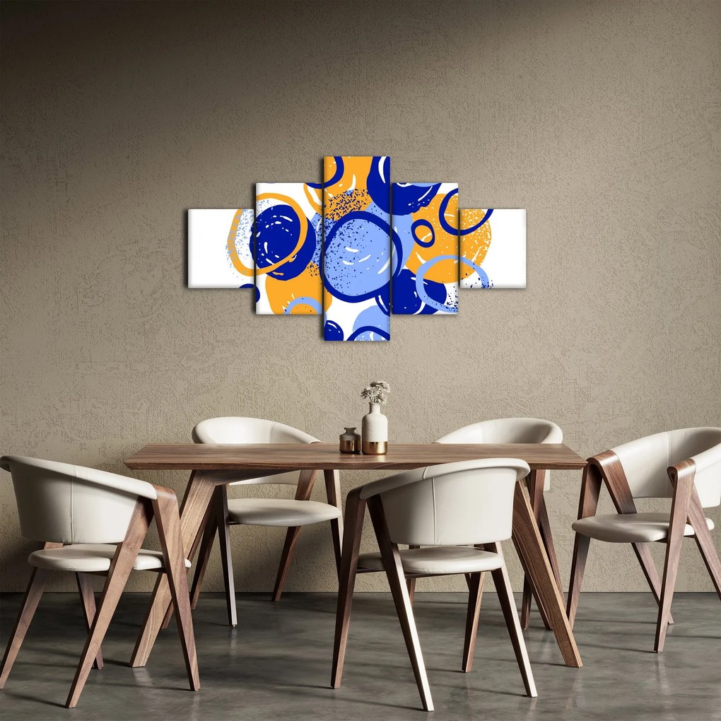 Obraz - Jasny motyw z kółkami (125x70 cm)