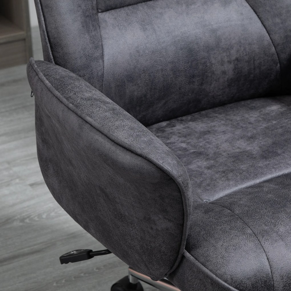 Vinsetto Krzesło Biurowe Ergonomiczne Czarne 48,5x54,5x81-87cm | Aosom PL