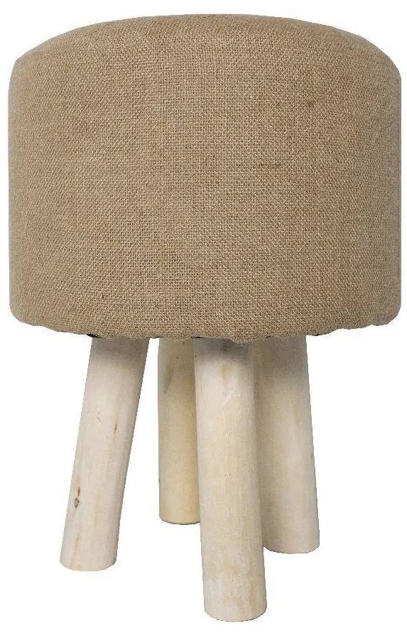 Taboret z jutowym siedziskiem Kargo, 40 cm