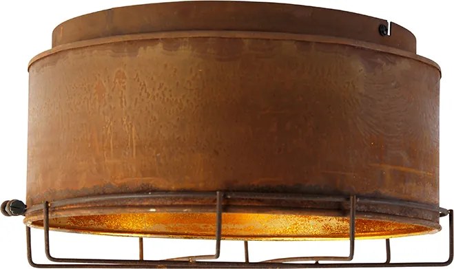 Industrialna lampa sufitowa rdzawo-brązowa 35 cm - Barril