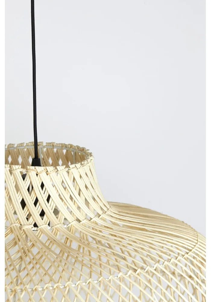 Lampa wisząca z rattanowym kloszem ø 60 cm Charita – Light &amp; Living