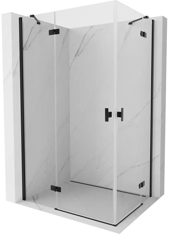 Mexen Mist-H Duo kabina prysznicowa uchylna 75 x 70 cm, transparent, czarna - 8A5-075L-070P-70-00