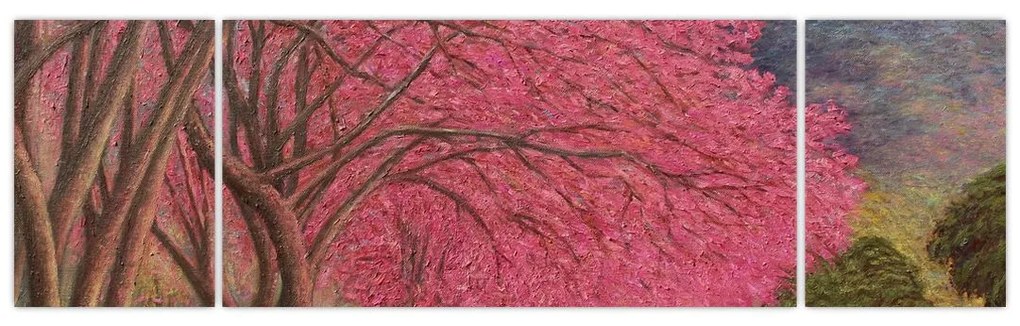 Obraz kwitnących drzew (170x50 cm)