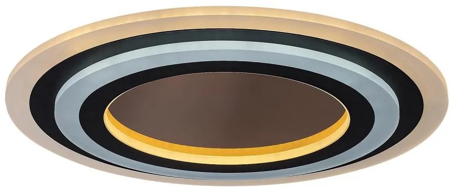 Rabalux 71314-LED ściemnialna lampa sufitowa TANELI 56W/230V 3000/4000/6000K chrom/czarny + pilot