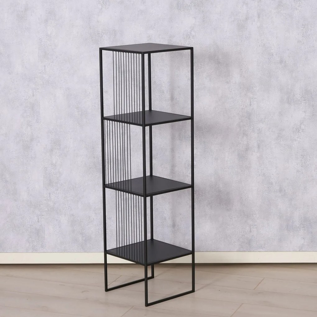 Metalowy regał Cindy, 4 półki, 115 x 30 cm