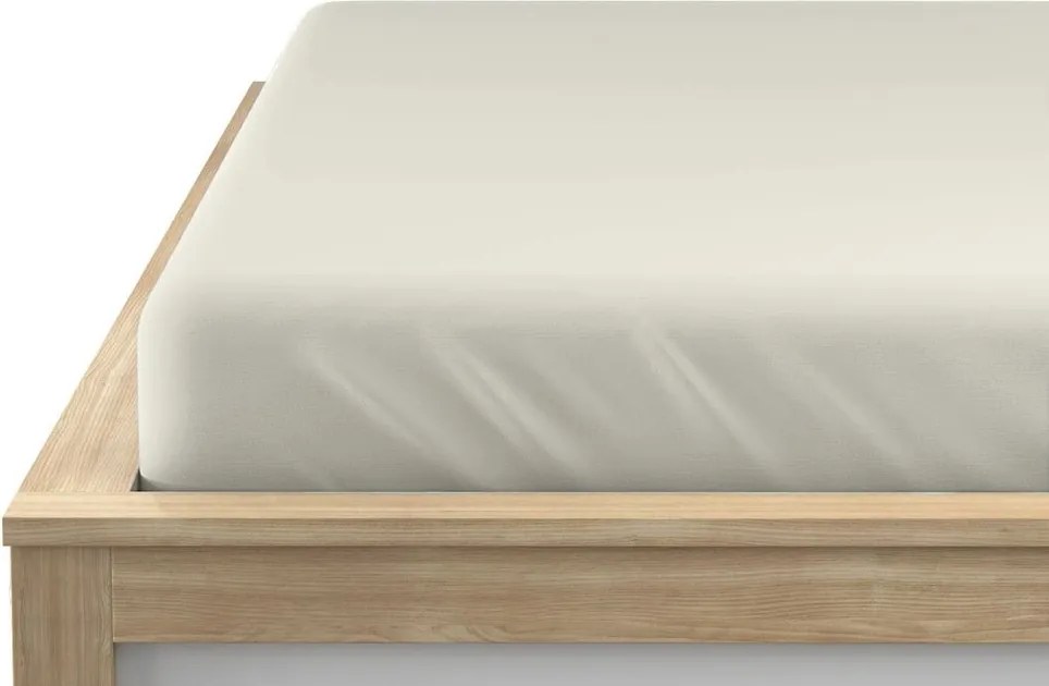 PrzytulneMieszkanie.pl Jersey prześcieradło EXCLUSIVE szarobeżowe 180 x 200 cm