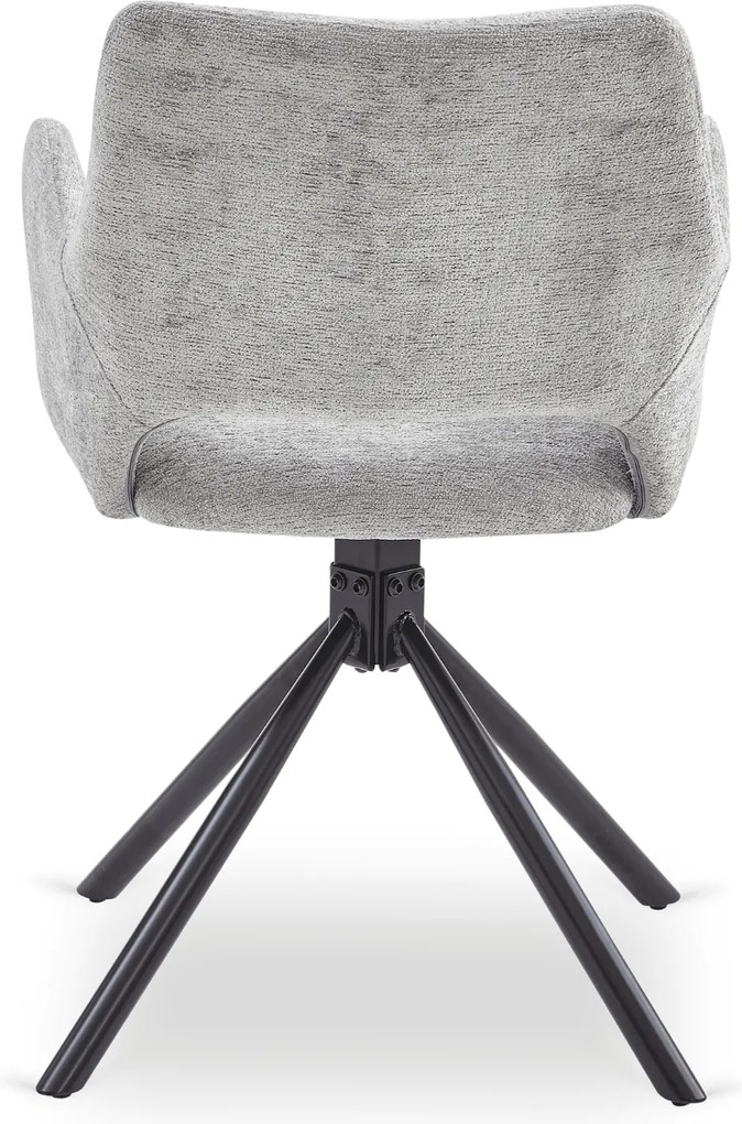Krzesło Tapicerowane FLAV Szare Nowoczesne