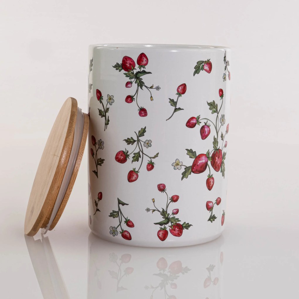 Pojemnik kuchenny ceramiczny w poziomki EMILY