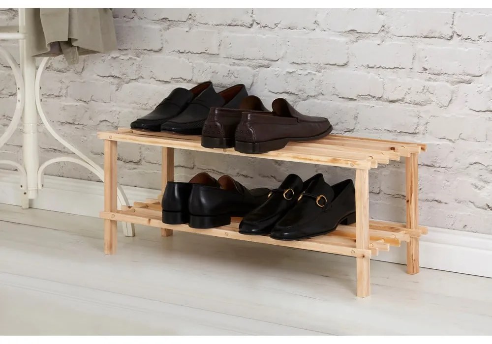 Szafka na buty z litego drewna jodłowego w naturalnym kolorze – Premier Housewares
