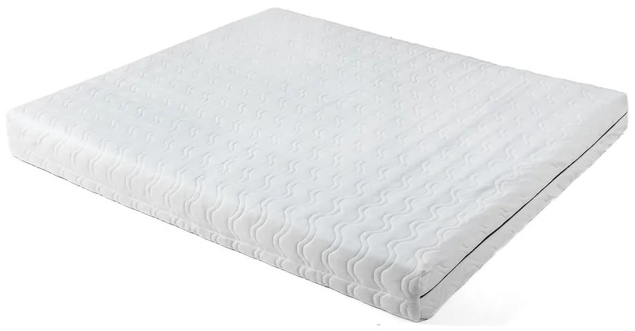 Szare tapicerowane łóżko podwójne z materacem/kratką 160x200 cm Noira Slim - Bonami Selection