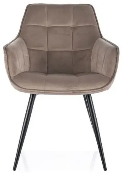 Krzesło  LILIA VELVET ciemnobeżowe SIGNAL