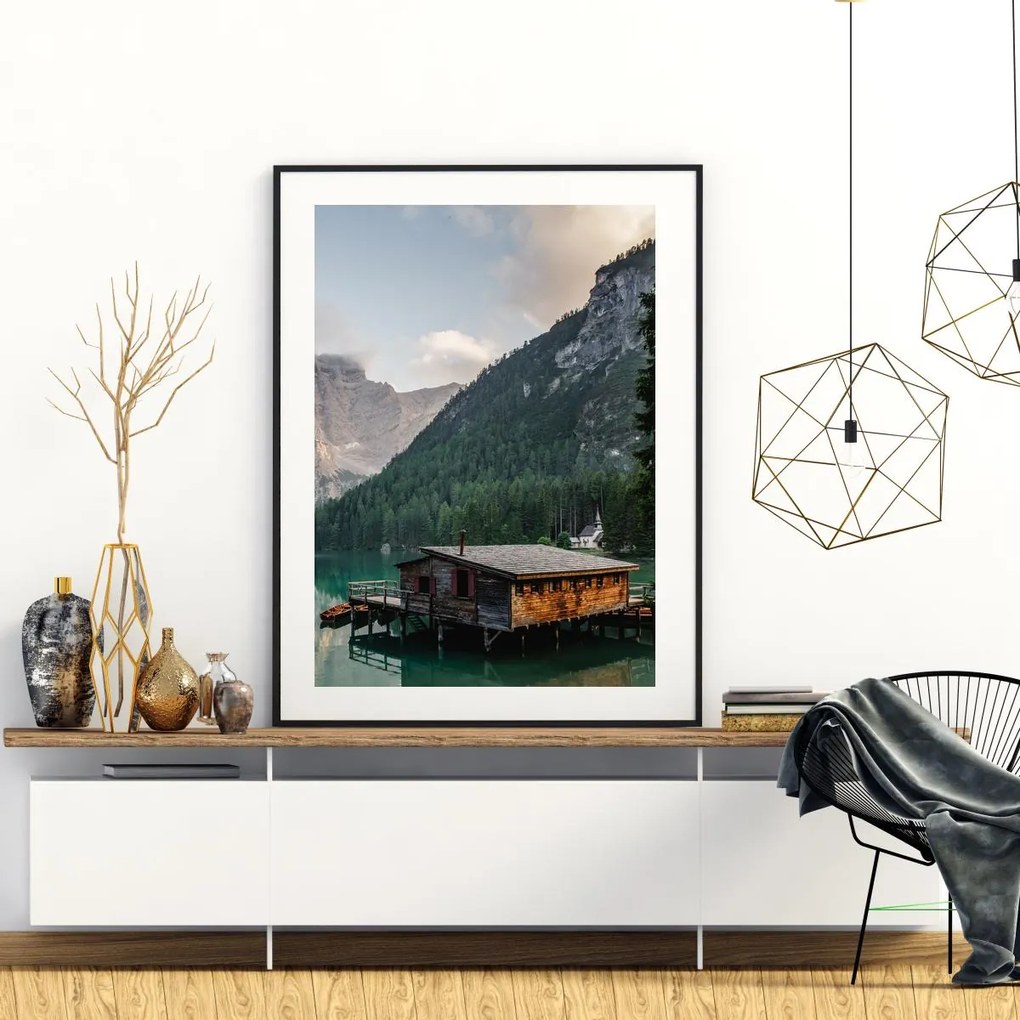 Plakat - Domek nad jeziorem (A4)