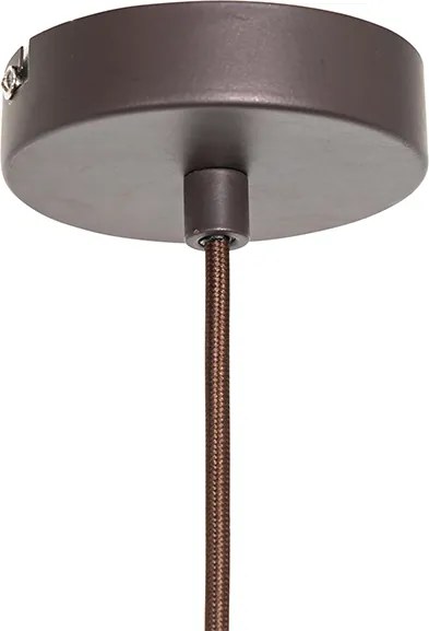 Nowoczesna lampa wisząca brązowa 38 cm - Saffira