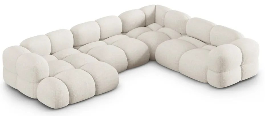 Beżowy narożnik (prawostronny/w kształcie litery U) Loretto – Cosmopolitan Design