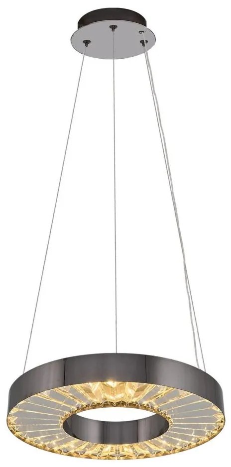 Lampa wisząca LED na lince JESI LED/35W/230V 3000K, średnica 40 cm, srebrna