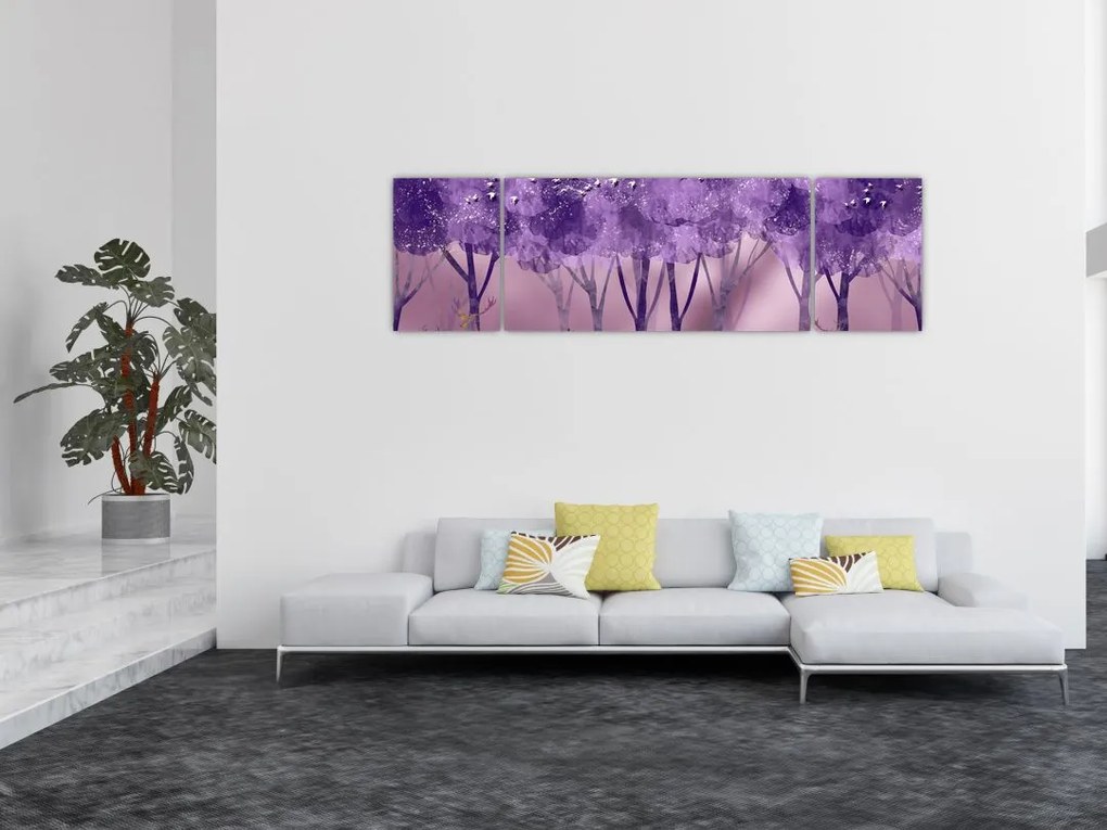 Obraz - Jeleń w magicznym lesie (170x50 cm)