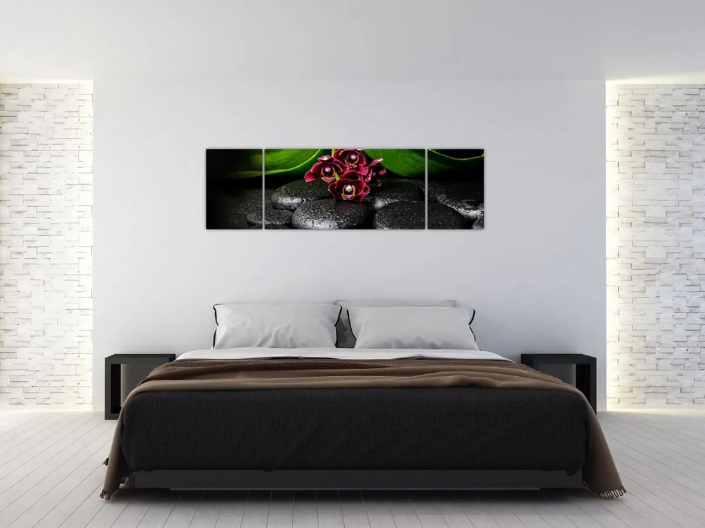 Obraz - Kamienie lawy (170x50 cm)