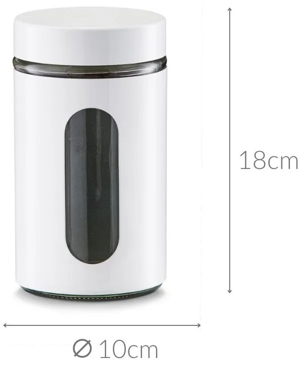 Pojemnik na żywność sypką szklany 900 ml, ZELLER