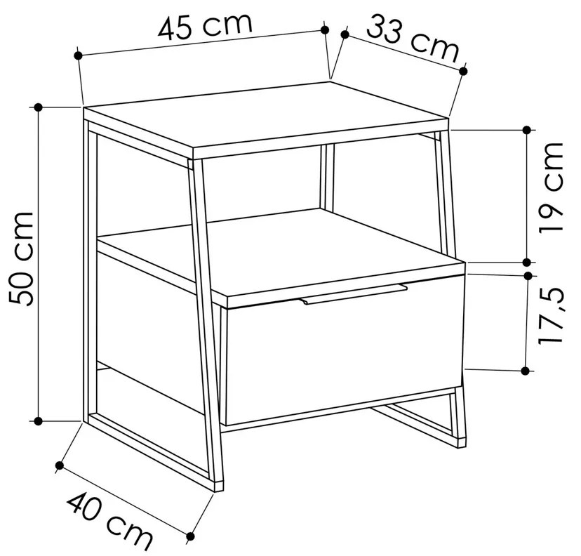 Stolik nocny Pal Oak