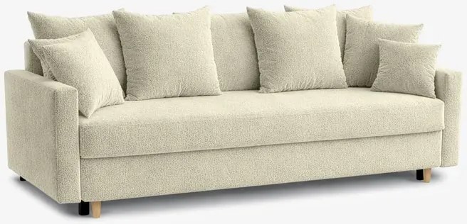 Sofa z Funkcją Spania MARIELA Kremowa Nowoczesna