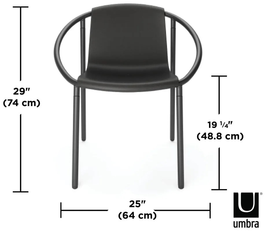 Czarne krzesło Ringo – Umbra