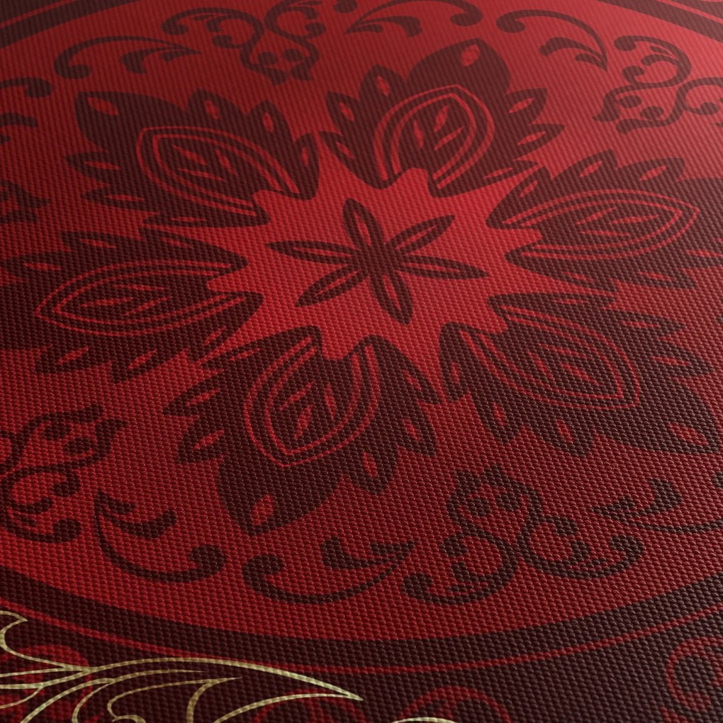 Obraz - Złote mandale (z zegarem) (90x30 cm)