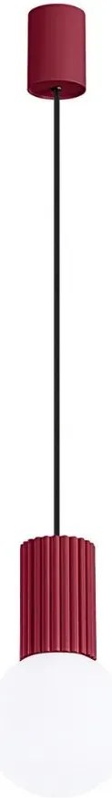 Burgundowa nowoczesna lampa wisząca - K599-Buble