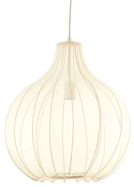 Beżowa lampa wisząca z tekstylnym kloszem ø 50 cm Elati – Light &amp; Living