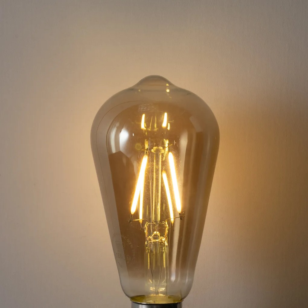 Zestaw 5 E27 dimbare LED lamp ST64 smoke 2W 200 lm 2700K