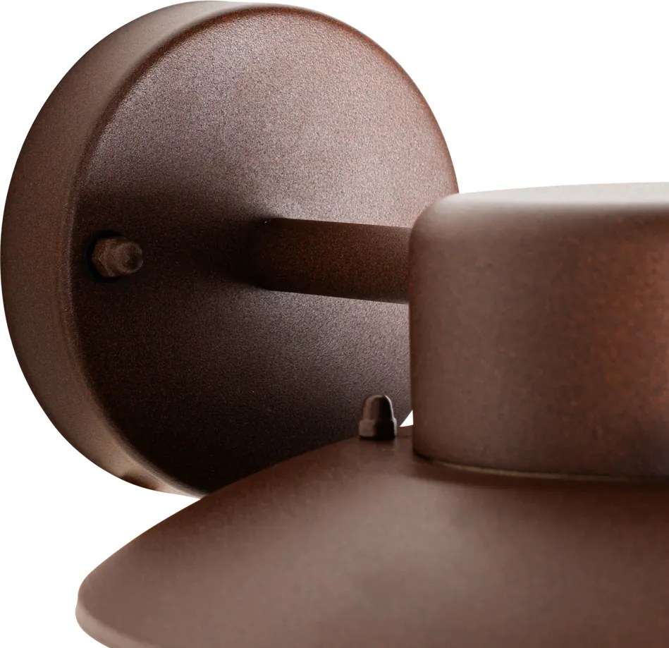 Industrialna lampa ścienna rdzawo-brązowa IP44 - Shell