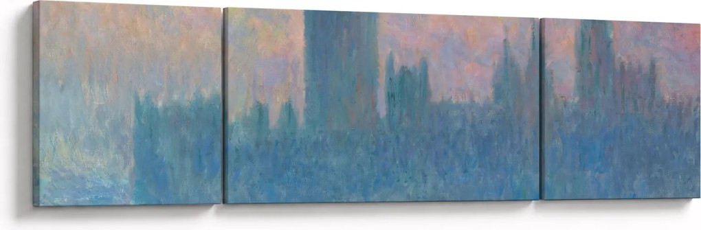 Obraz - Claude Monet, The Houses of Parliament, Sunset, reprodukcje (170x50 cm)