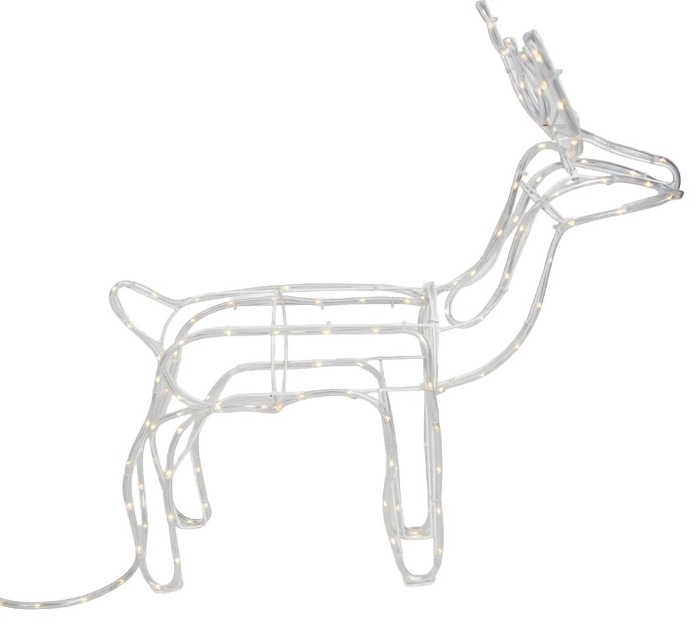 Zewnetrzna Świąteczna lampa podłogowa Renifer z saniami 176 cm z LED i timerem IP44 - Sori Oswietlenie zewnetrzne