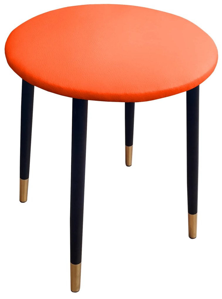 Taboret TRIX D20 pomarańczowy podstawa czarna/złota