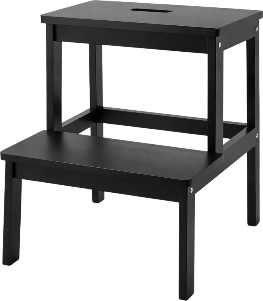 Bambusowy taboret ze schodkiem KROK, wys. 46 cm