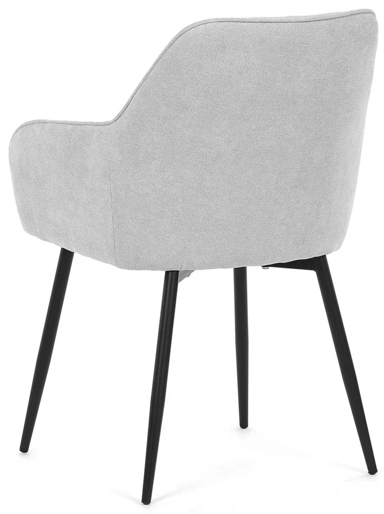 Zestaw krzeseł do jadalni 2 szt., srebrne, 53 x 80x 62 cm