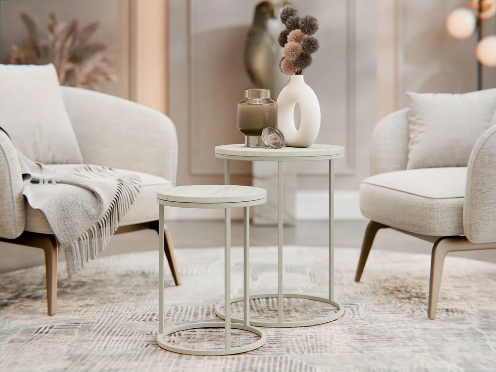 Zestaw 2 stolików kawowych Zunir